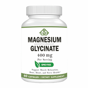 Glicinato de Magnesio Extra Fuerte 400mg para Adultos, Salud Muscular, Articular, Cardíaca y Nerviosa, Mejora la Densidad Ósea, 60 Cápsulas - Product Image 2