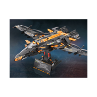 Modèle de voiture de course F1 McLaren Orange 1:8 en blocs de construction, 2120 pièces, transformable en avion, avec télécommande et éclairage