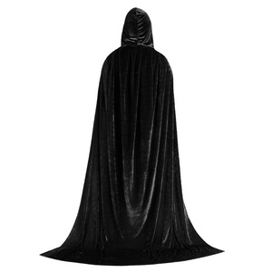 Halloween unisex đầy đủ chiều dài trùm đầu Áo Choàng Áo choàng dài nhung CAPE cosplay trang phục 59 inch bao gồm 6 kích cỡ - Product Image 4