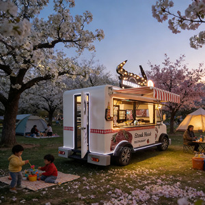 Electric Mobile Ice Cream Cart Gelato Food <b>Trailer</b> with Freezer Customizable Length & Color for Street Vending - Product Image 1