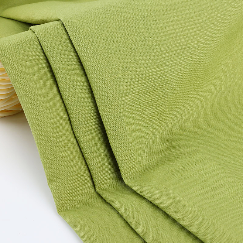 High Quality Linen Cotton Blend Fabric Heavy Weight Solid Color Cotton Linen Fabric For Trousers Clothing