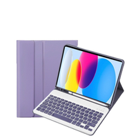 Casing Tablet & Sarung Keyboard dengan Tempat Pena untuk Samsung Galaxy S6 Lite, Casing Tablet Silikon Magnetik untuk Tab A9+