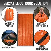 Sacs de couchage d'urgence en Mylar imperméables avec logo personnalisé, sac de bivouac thermique pour une utilisation en plein air en cas de survie