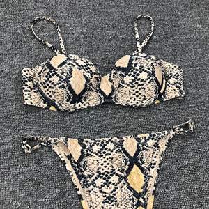Sexy Snake Skin <strong>Bikini</strong> 2021 Animal Print <strong>Swimsuit</strong> Brazilian Push up <strong>Thong</strong> 2 Piece Set Swimwear Women Summer Beach Biquini - Product Image 4