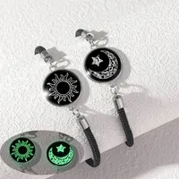 Bracelets de couple romantiques lumineux soleil lune, alliage, corde tressée faite à la main, assortis, unisexe, cadeaux de bijoux pour la Saint-Valentin