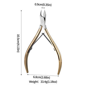 4色指甲角质层钳剪刀不锈钢美甲彩色剪刀死皮去除修脚鹰嘴钳 - Product Image 6