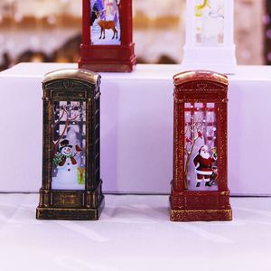 Hot Sales 1L Led Light with Battery Telephone Booth Christmas Led Lantern for Home <b>Table</b> <b>Mini</b> Ornament Decorative Lighting - Product Image 6