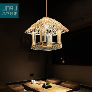 Lámparas Colgantes LED de Estilo Japonés Retro, Hechas a Mano con Bambú Tejido, para Casas de Huéspedes, Salones de Té, Restaurantes de Hot Pot - Product Image 3