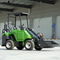 Livraison Gratuite Chargeur Frontal Électrique Compact Petit Mini Chargeur sur Pneus 600kg 4x4 avec Godet Hydraulique Multi-usages
