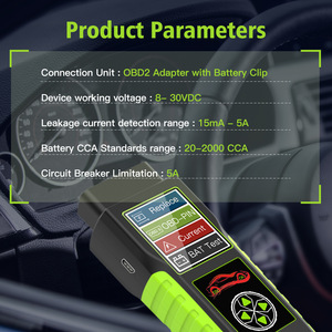 Yepyeni BT400 araba pil test cihazı, 30V voltaj devre test aleti, motosiklet, yat için profesyonel OBD kaçak denetleyicisi - Product Image 5