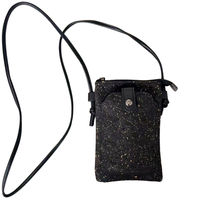 Mini Sac Sling pour Femmes En Matériau de Liège Design Minimaliste Sac Crossbody pour Clés Téléphone et Essentials
