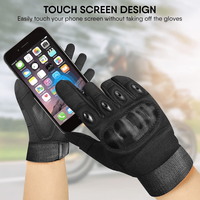 Gants de moto unisexes Pyrotect au design tendance, protection des articulations, en cuir, doigts entiers, compatibles écran tactile