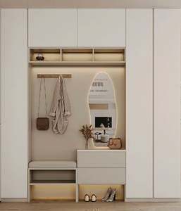 Modern Style Customizable Entrance Shoe Cabinet Living <b>Room</b> <b>Furniture</b> Made of Wood for Home or Hotel Use Factory Supplied - Product Image 2