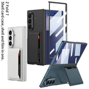 เคสหนังเทียมสำหรับ Samsung Z Fold 7 พร้อมช่องใส่บัตร ป้องกันโทรศัพท์แบบพับได้ - Product Image 2