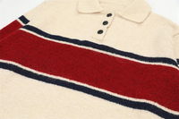 Pull personnalisé pour homme, tricot jacquard rayé, pull d'hiver, pull polo, fabricant de vêtements en tricot