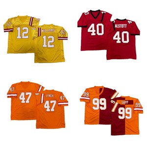 Camiseta de Rugby Estilo Vintage para Hombre, Cosida, con Nombres de Jugadores como Warren Sapp, <span class=keywords><strong>Tom</strong></span> Brady, Mike Alstott, <span class=keywords><strong>John</strong></span> Lynch, Derrick Brooks, Hardy Nickerson, Tallas S-3XL - Product Image 1