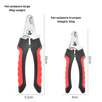 Ensemble de ciseaux coupe-ongles écologiques classiques en caoutchouc non rechargeables pour chiens et chats avec fonctions de toilettage, sans parfum