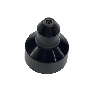 Perilla Cónica de Aluminio CNC Personalizada OEM, Cubierta de Eje Escalonado Anodizado Negro de Precisión para Equipos de Automatización - Product Image 2