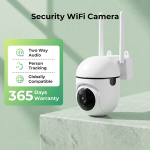 Caméra de sécurité WiFi extérieure 2K 3MP, caméra IP sans fil 360° °   Caméra PTZ avec détection et suivi humains par IA, vision nocturne couleur, OEM ODM - Product Image 1