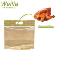 Four micro-ondes résister à la chaleur élevée debout pochette grillé rôti emballage anti-buée sac de poulet rôti personnalisé