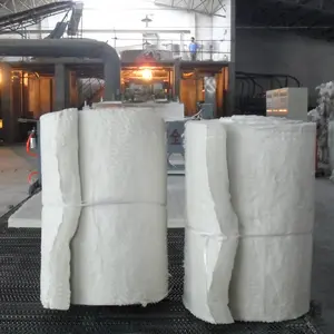 Couverture en laine céramique de 64/80/96/128/160kg/m3 couvertures en fibre céramique d'isolation de four industriel