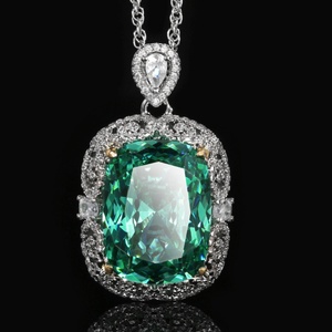 Vente en gros usine de bijoux fantaisie écologiques en cuivre, motif nid d'oiseau, grand zircon cubique taillé 15*20MM, ensemble de bijoux statement pour femmes - Product Image 5