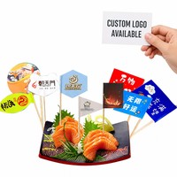 Drapeaux autocollants écologiques jetables de forme irrégulière personnalisés pour la décoration alimentaire, gâteaux, fruits et fêtes
