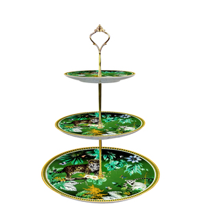 Ensemble d'assiettes en céramique, motif Jungle, tigre, Lemur, Catta, vaisselle en porcelaine, os coloré, nouveau Design, <span class=keywords><strong>2022</strong></span> - Product Image 6