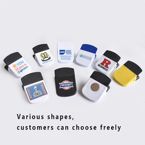 批发加工定制Logo磁性方形多色冰箱磁铁夹塑料零食袋平板照片夹 - Product Image 5