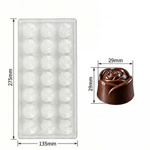 Molde para Bombones Mini de Primera Calidad, Personalizado con Logotipo, Molde Delgado de Policarbonato con Forma de Rosa para Chocolate - Product Image 4