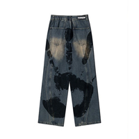 DiZNEW 2025-Jean Rock Revival taille moyenne en denim stretch pour homme de grande taille, imperméable, avec logo personnalisé et patch décoratif