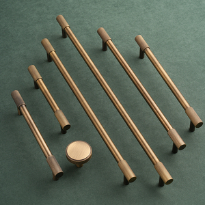 Santaya duy nhất lỗ ngăn kéo <span class=keywords><strong>knobs</strong></span> chéo Knurled Bronze t Bar dài kéo rắn brass đồ nội thất xử lý cho tủ quần áo phòng ngủ - Product Image 3