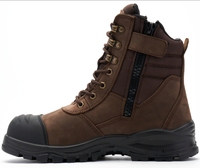 ZG L605 Bottes de Sécurité Direct Usine en Cuir Véritable Haute Qualité Crazy Horse à Embout d'Acier Unisexe pour Hommes, Idéales pour la Vente