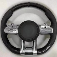 Volant de voiture sport en cuir et fibre de carbone personnalisé avec LED pour Mercedes-Benz AMG GT63S W212 W221 W222 W205 W204 C220 GLC63