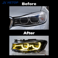 Phares HETOP GT F34 2012-2019, mise à niveau bicolore, lentille laser LED, style Ikon Série 3, feux avant Plug and Play pour BMW