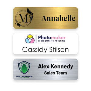 Tùy Chỉnh Phong Cách Cổ Kim Loại Tên Tag Pin Bạc Hình Chữ Nhật Tên Nơi Laser Khắc Logo Từ Tên Thương Hiệu Huy Hiệu - Product Image 2