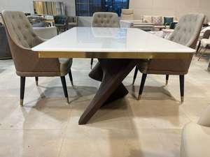 Mesa de Comedor Artesanal con Diseño de Onda - Product Image 4