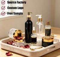 Custom LOGO 100ml 120ml 200ml 250ml 300ml Plastic Lotionpompflessen Salon Haarverzorging Lichaamswas Douchegel Verpakkingsset