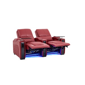 Canapé de cinéma en cuir moderne de style nordique pour salon, deux places, fonction électrique, rangée droite VIP, multifonctionnel avec USB - Product Image 4