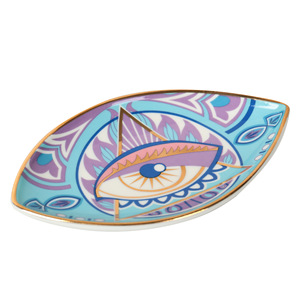 Cross-border Exclusive for Creative Oval Eye Tray <b>Ceramic</b> Household Porch Decorations <b>Ornaments</b> Devil's Eye Tray - Product Image 5