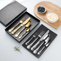 Ensemble de couverts TOPONE en acier inoxydable 304, style contemporain, motif gaufré vigne, luxe à la française, compatible lave-vaisselle, pour dîner et dessert