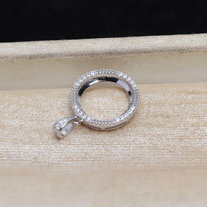 Colgante de Plata 925 para Collar, Soporte para Perla Mabe de 12.5MM, Accesorio DIY, Producto Semiterminado JG5306, Fornituras y Componentes de Joyería - Product Image 5