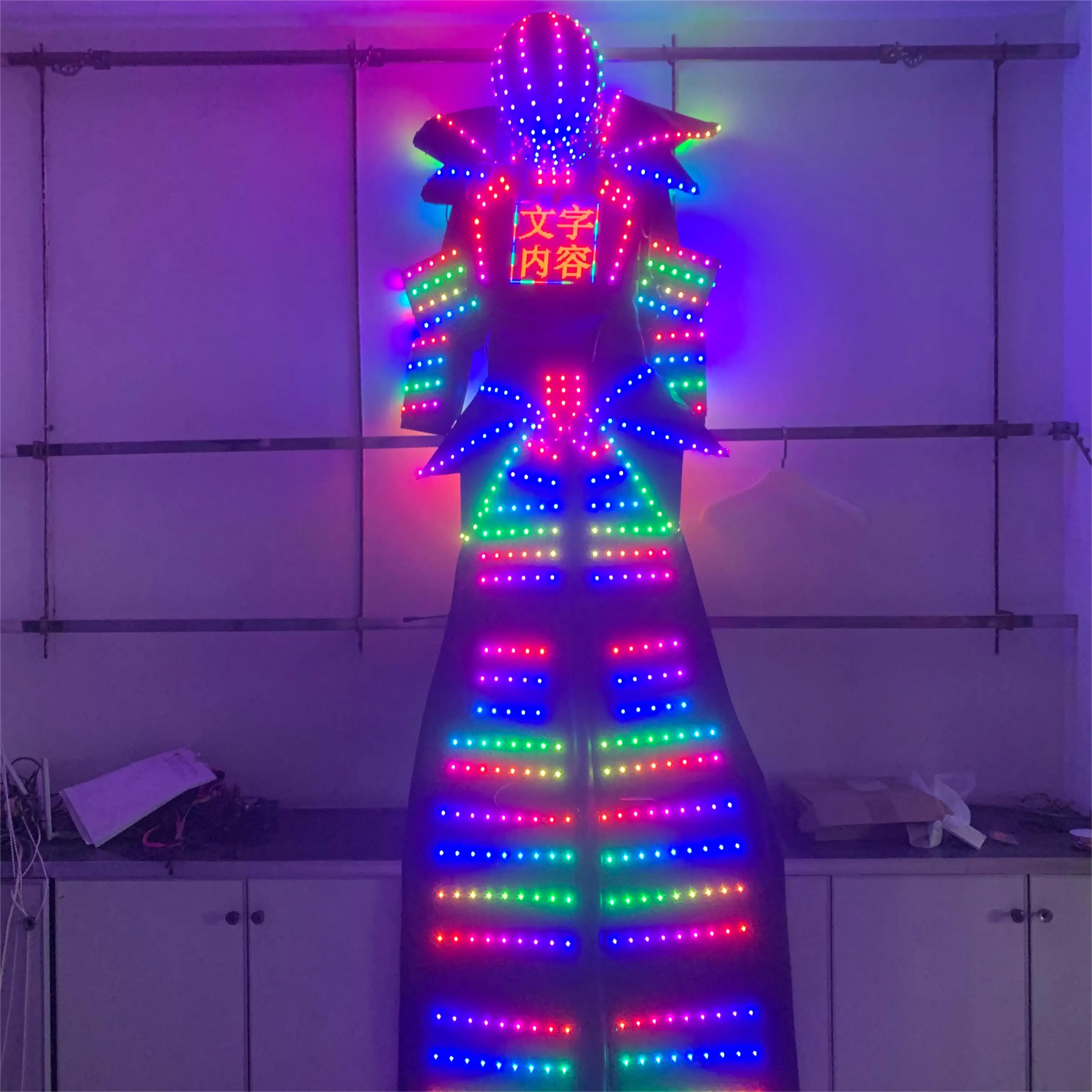LED adult stilts walker Ballroom party suit for adult robot costume for event show
