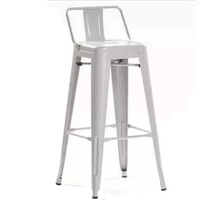 Tabouret de bar vintage en métal antique, chaise de salle à manger vintage, chaise de bar de cuisine industrielle, dossier bas, tabouret de comptoir Tolixs