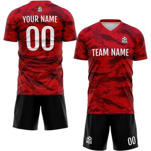 Camiseta de Fútbol Personalizada Unisex para Adultos, Cuello en V, Sublimada, Absorbe la Humedad, 100% Poliéster, Manga Corta, Nombre/Número/Logotipo del Equipo Personalizados - Product Image 2