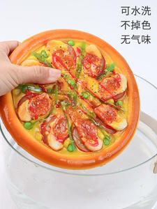 Simulación artificial de plástico PVC pu espuma jamón <span class=keywords><strong>Pizza</strong></span> rebanada <span class=keywords><strong>pizza</strong></span> falsa entera con imán de nevera para exhibición de modelos de alimentos - Product Image 2