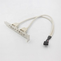 Placa base de 30cm, cable deflector de 9 pines a doble puerto USB2.0, 2,54mm, DuPont