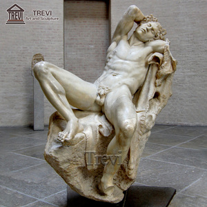 Escultura de Mármol del Satir Durmiente, Obra de Arte Griega Famosa de Museo, Escultura Barberini - Product Image 6
