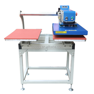 Bán tự động 40*60cm khí nén hiệu quả cao Máy ép nhiệt trượt đôi trạm Áo Thun truyền nhiệt - Product Image 2