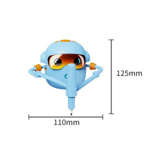 Nouveau design QS – Ensemble de jouets <span class=keywords><strong>robot</strong></span> de dessin et de peinture électrique en plastique, 2 couleurs, pour enfants d'âge préscolaire – Cadeau éducatif - Product Image 6